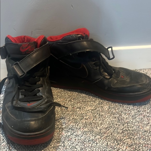 Vintage Black and Red Jordan High Top Sneakers - Picture 2 of 8